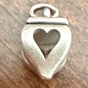 James Avery silver heart finial charm